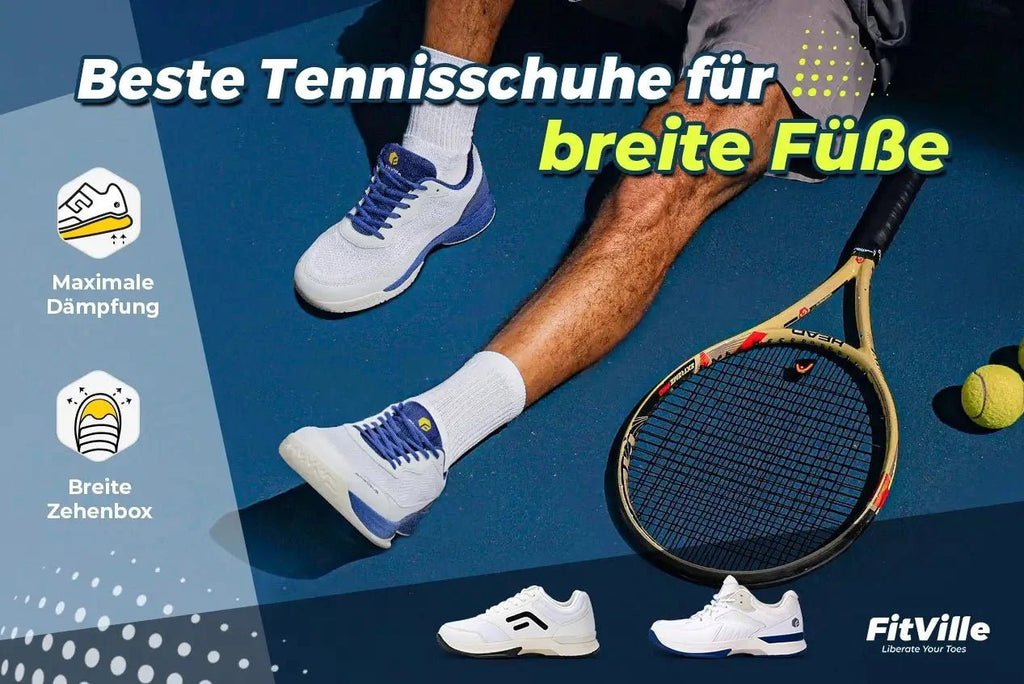 Top 5 Herren-Tennisschuhe für breite Füße & Komfort - FitVilleDE