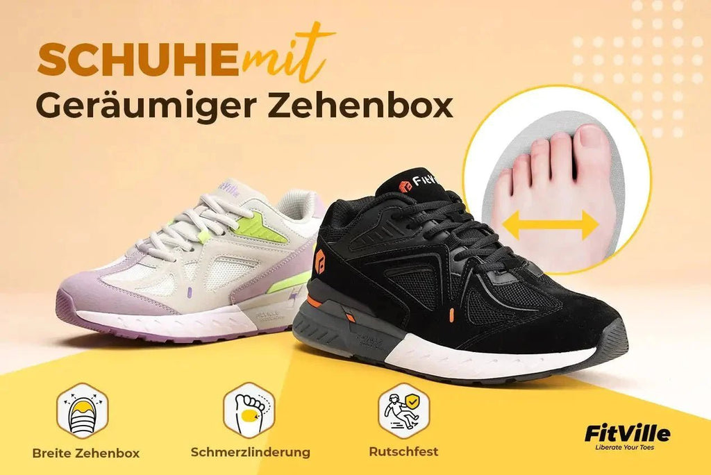 Schuhe mit geräumiger Zehenbox: Komfort Reise-Schuhwerk - FitVilleDE