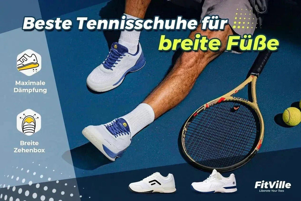 Top 5 Herren-Tennisschuhe für breite Füße & Komfort - FitVilleDE