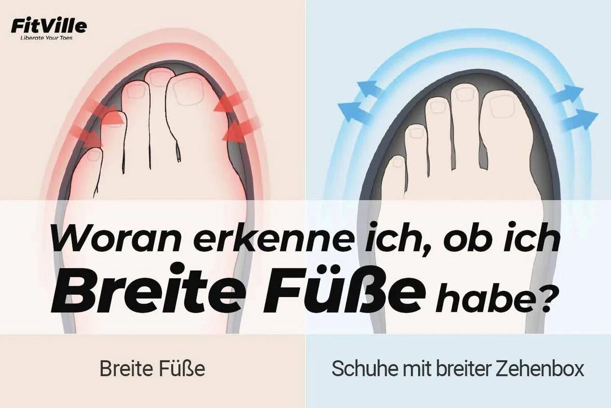 Woher weiß ich, ob ich breite Füße habe?