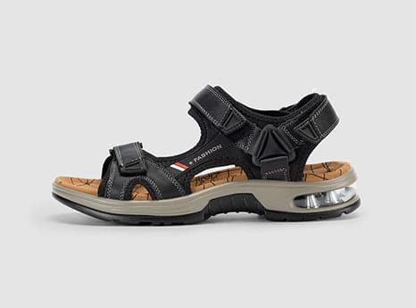 FitVille Men's UrbanStride Cushion Sandals - 1