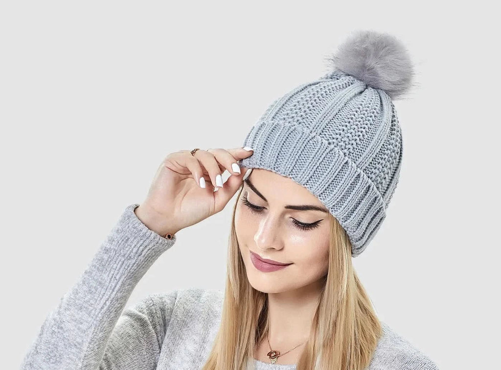 FitVille Damen Pom - Pom Strickmütze - 3