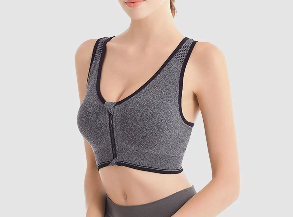 FitVille Damen Zip Front Sport BH - 3