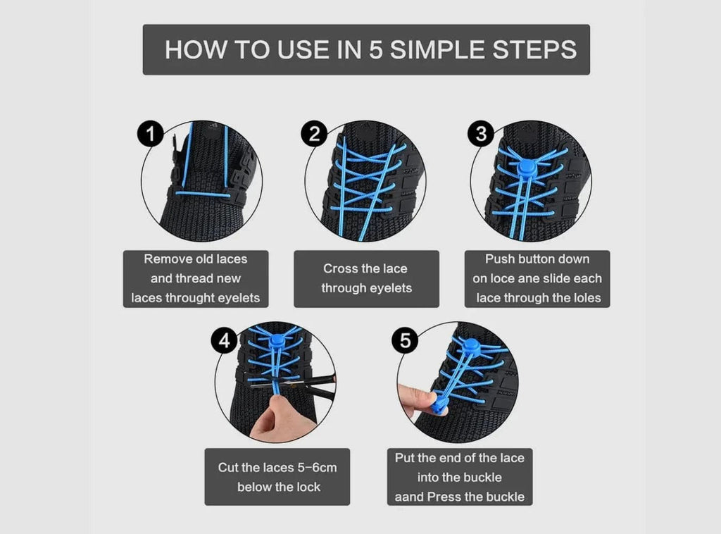 FitVille Elastic No Tie Schnürsenkel (Unisex) - 7