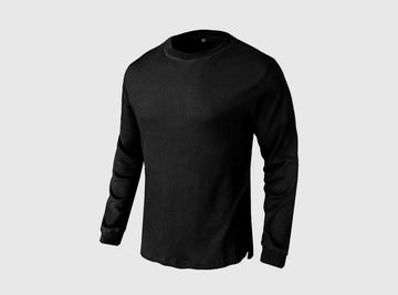 FitVille Herren Waffelstrick Langarm Outdoor Crewneck - 1