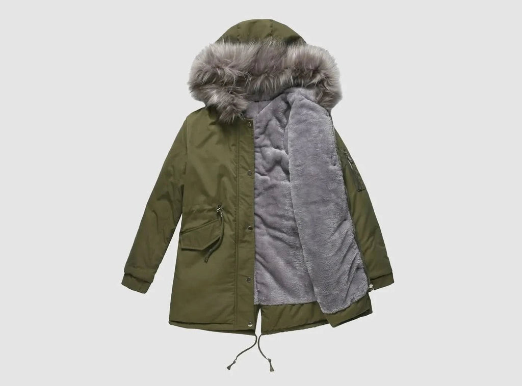 FitVille Damen Langer Winterparka - 1