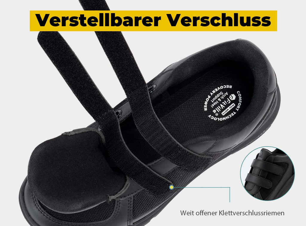 FitVille Herren EasyTop StrapEase Diabetikerschuhe V3 - 4