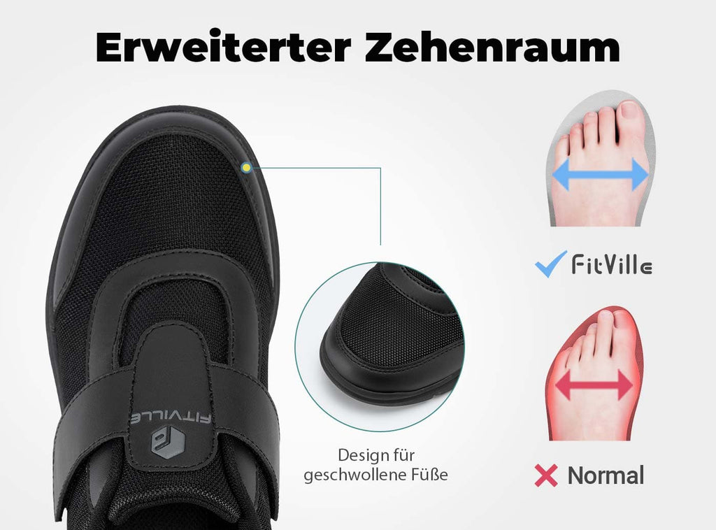 FitVille Herren EasyTop StrapEase Diabetikerschuhe V4 - 8