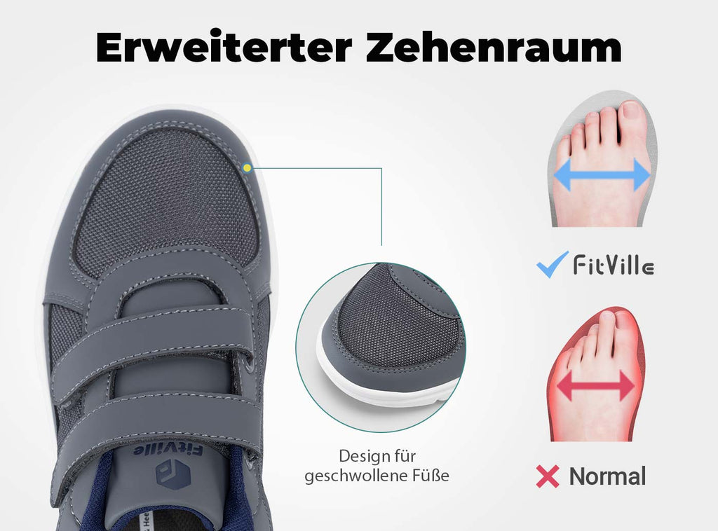 FitVille Herren EasyTop StrapEase Diabetikerschuhe V3 - 11