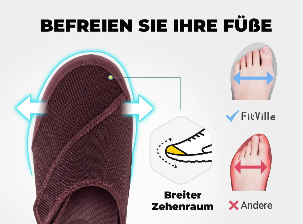 FitVille Damen EasyTop Diabetikerslipper V5 - 10