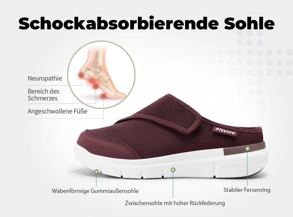 FitVille Damen EasyTop Diabetikerslipper V5 - 19