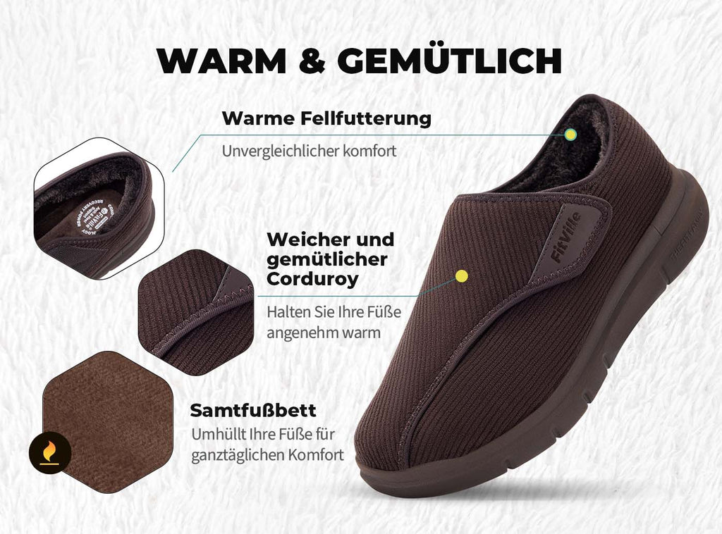 FitVille Herren EasyTop Komfort Hausschuhe V1 - 25