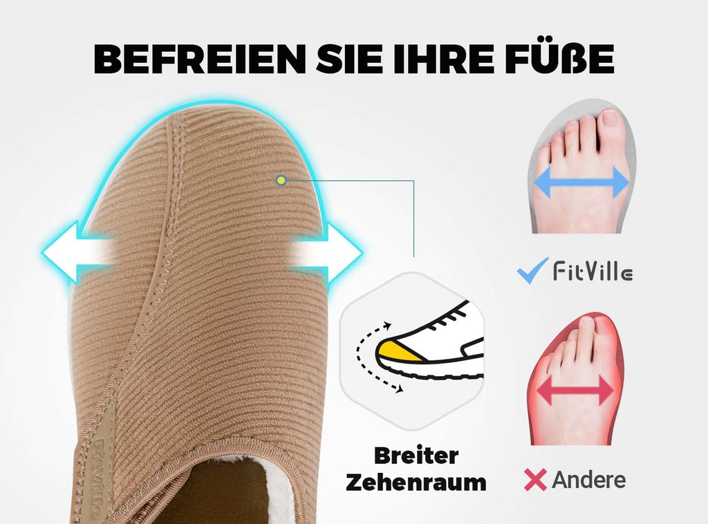 FitVille Damen EasyTop Komfort Hausschuhe V1 - 23