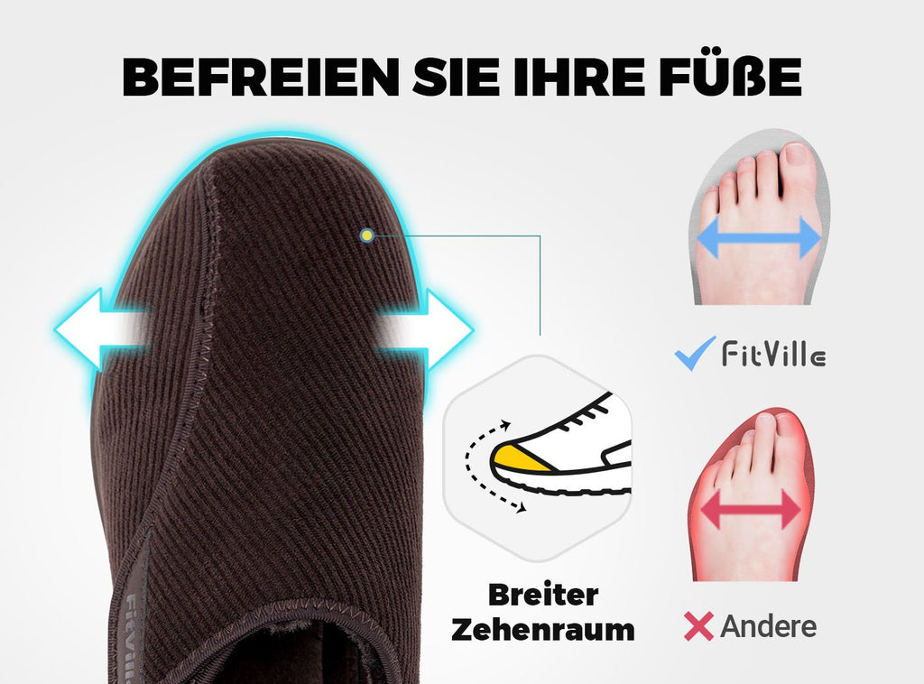 FitVille Herren EasyTop Komfort Hausschuhe V1 - 3