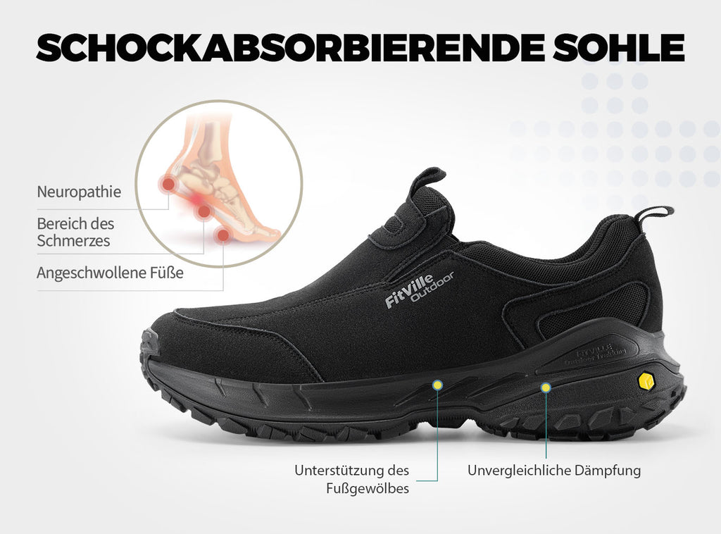 FitVille Herren Low - Top LugMax Outdoor Slip - On V3 - 3
