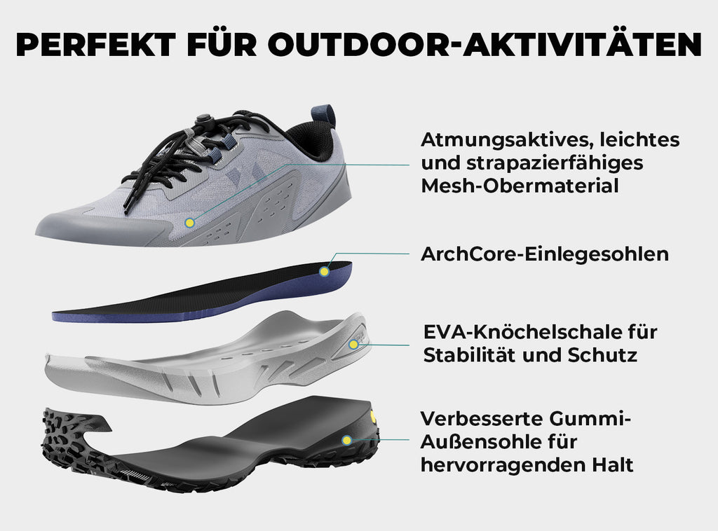 FitVille Herren Low - Top LugMax Wanderschuhe V2 - 23