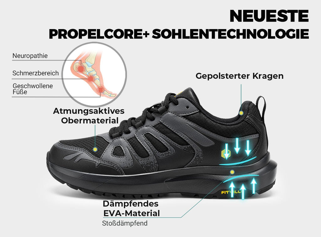 FitVille Herren Low - Top Sturdy Core Wanderschuhe V5 - 13