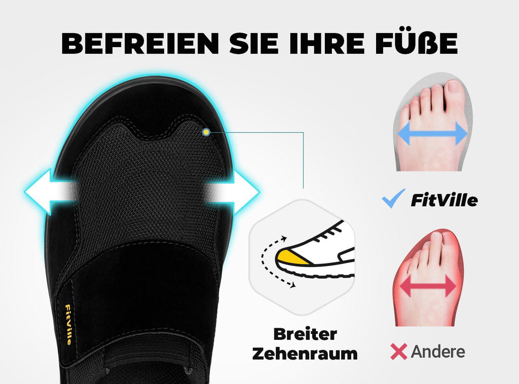 FitVille Herren EasyTop Diabetikerslipper V3 - 26