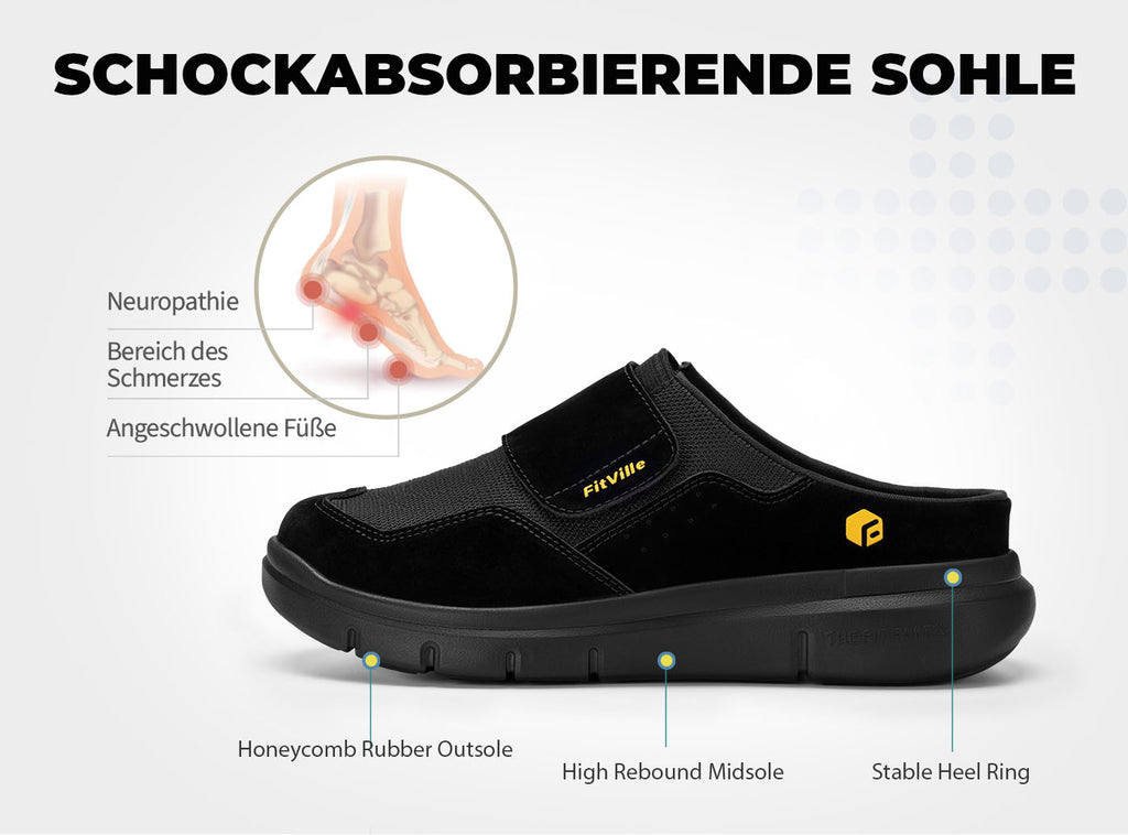 FitVille Herren EasyTop Diabetikerslipper V3 - 29