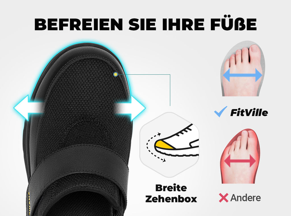 FitVille Herren EasyTop Diabetikerslipper V1 - 12