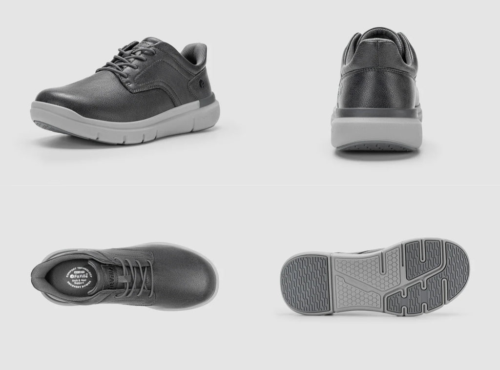 FitVille Men's EasyWalk Slip - On Dress Shoes V2 - 27