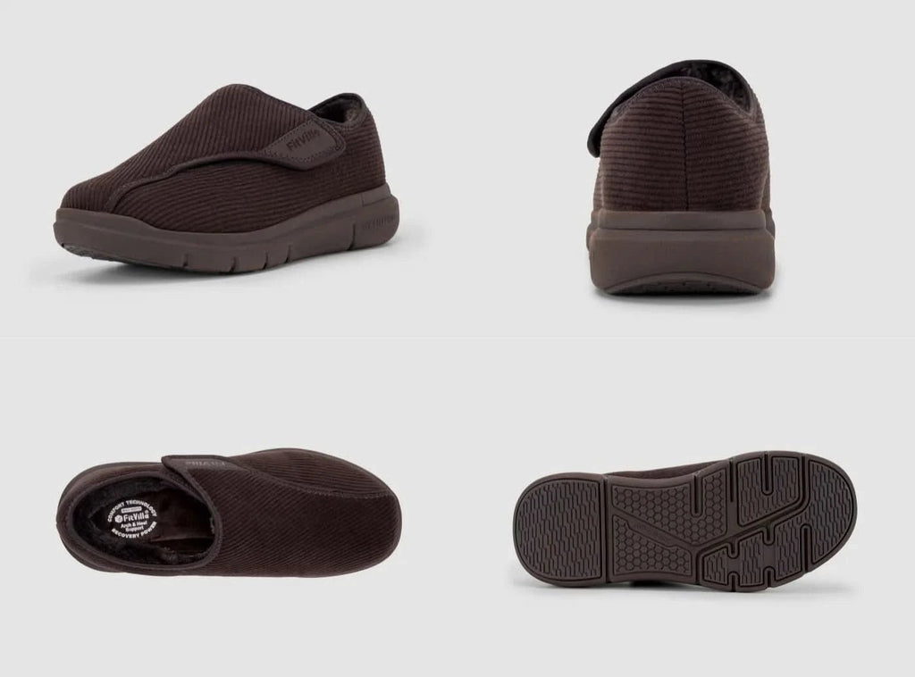 FitVille Herren EasyTop Komfort Hausschuhe V1 - 19