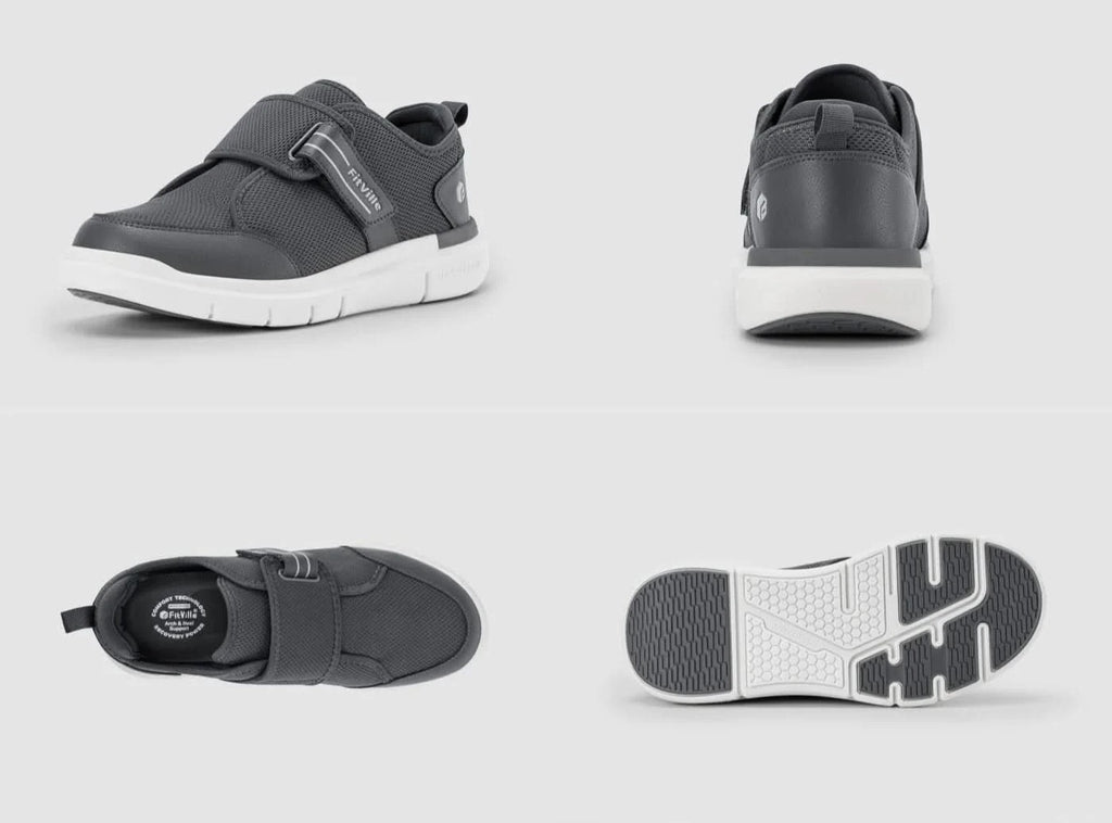 FitVille Herren EasyTop StrapEase Diabetikerschuhe V10 - 24