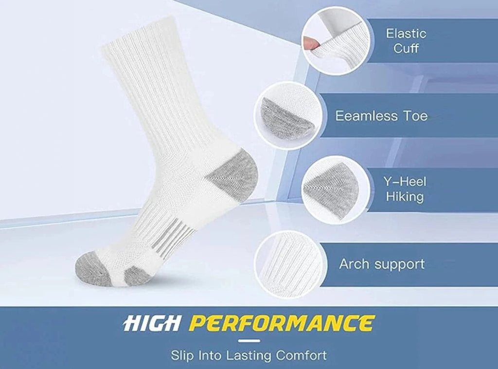 FitVille SportStep Athletic Mid Socken 5 - Paar Bundle (für Herren) - 10