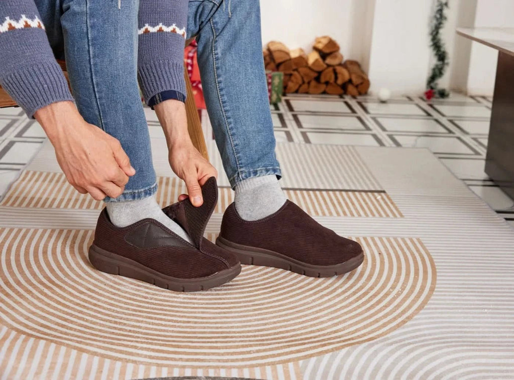 FitVille Herren EasyTop Komfort Hausschuhe V1 - 12