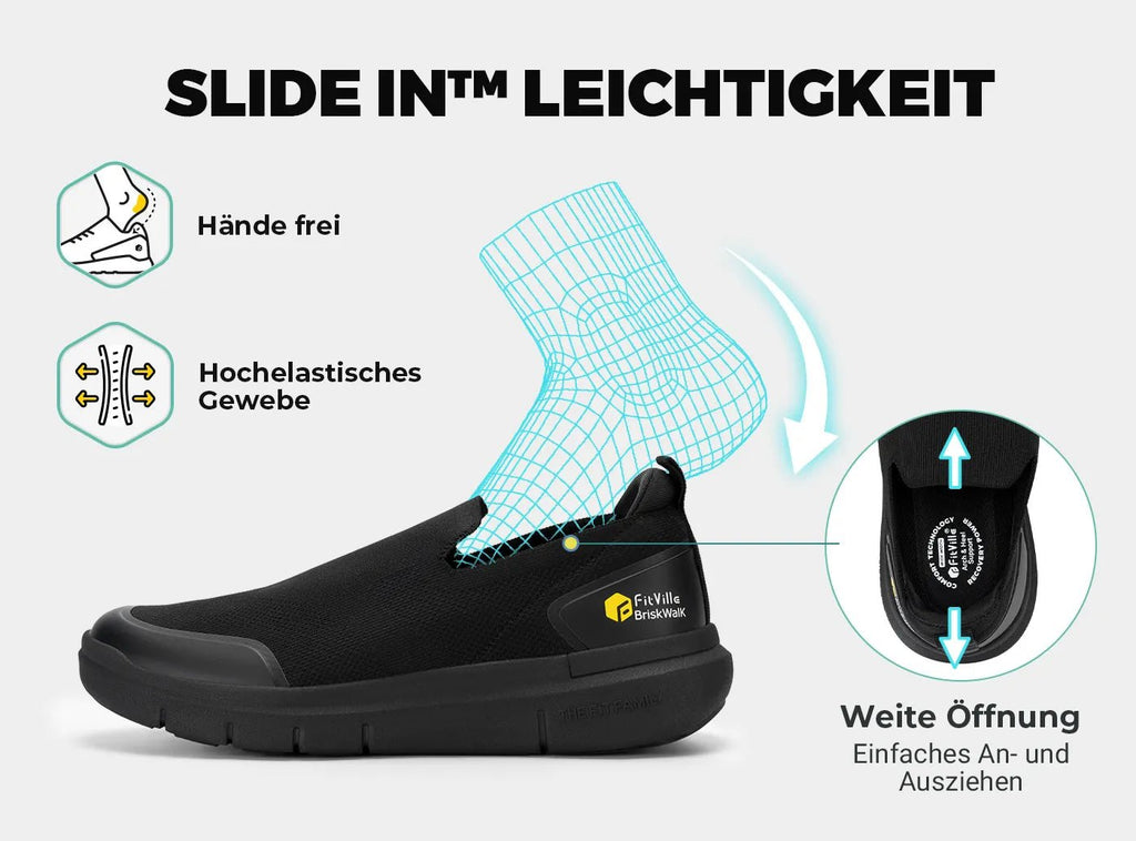 FitVille Herren BriskWalk Regenerations Slip - On V1 - 17