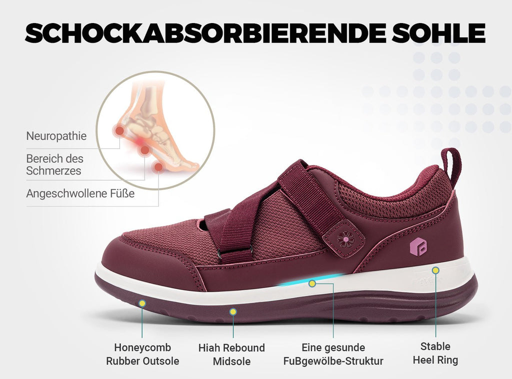 FitVille Damen EasyTop StrapEase Diabetikerschuhe V11 - 14