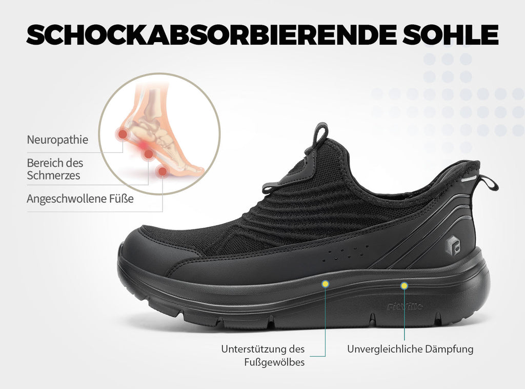 FitVille Herren Step Ease SlipOn Wanderschuhe V1 2E/4E FitVilleDE
