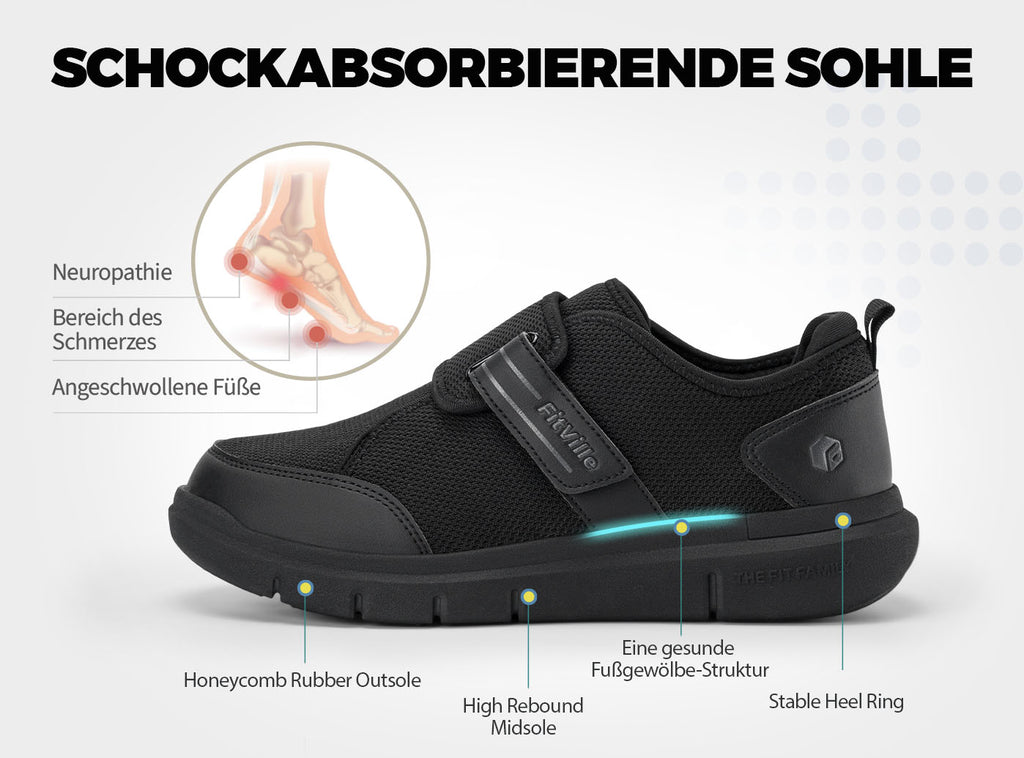 FitVille Herren EasyTop StrapEase Diabetikerschuhe V10 - 5