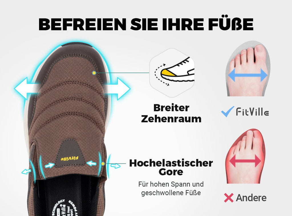 FitVille Herren Explorer Outdoor Slip - On Schuhe V2 - 11