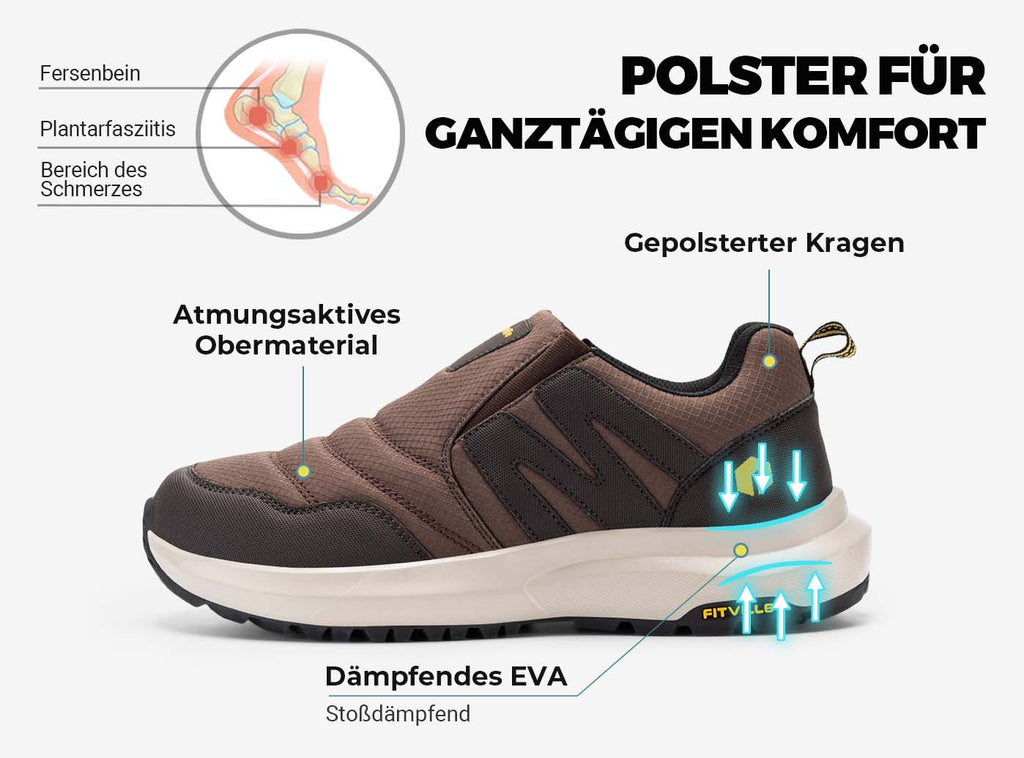 FitVille Herren Explorer Outdoor Slip - On Schuhe V2 - 13