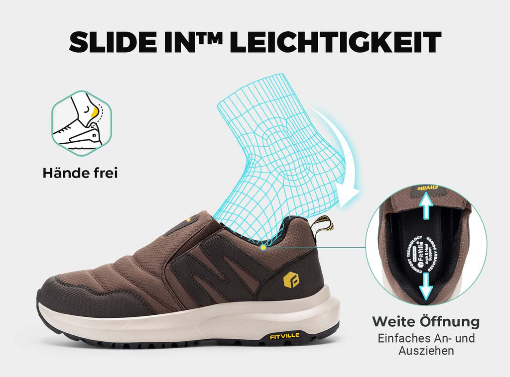 FitVille Herren Explorer Outdoor Slip - On Schuhe V2 - 4