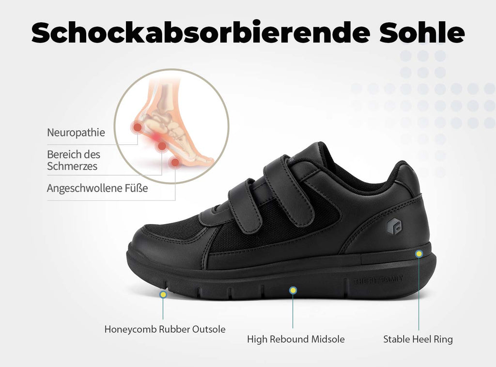 FitVille Herren EasyTop StrapEase Diabetikerschuhe V3 - 5