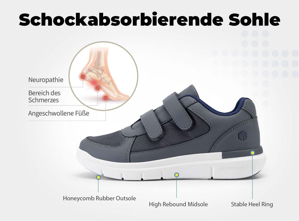 FitVille Herren EasyTop StrapEase Diabetikerschuhe V3 - 12