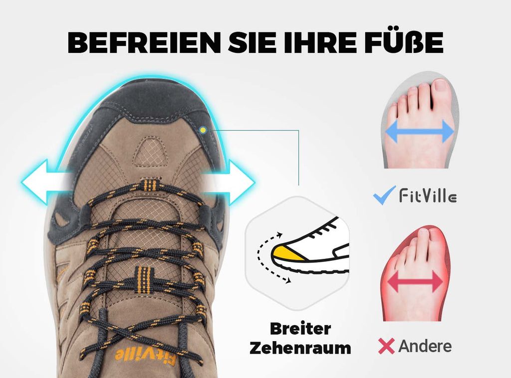 FitVille Herren Low - Top Sturdy Core Wanderschuhe V3 - 10