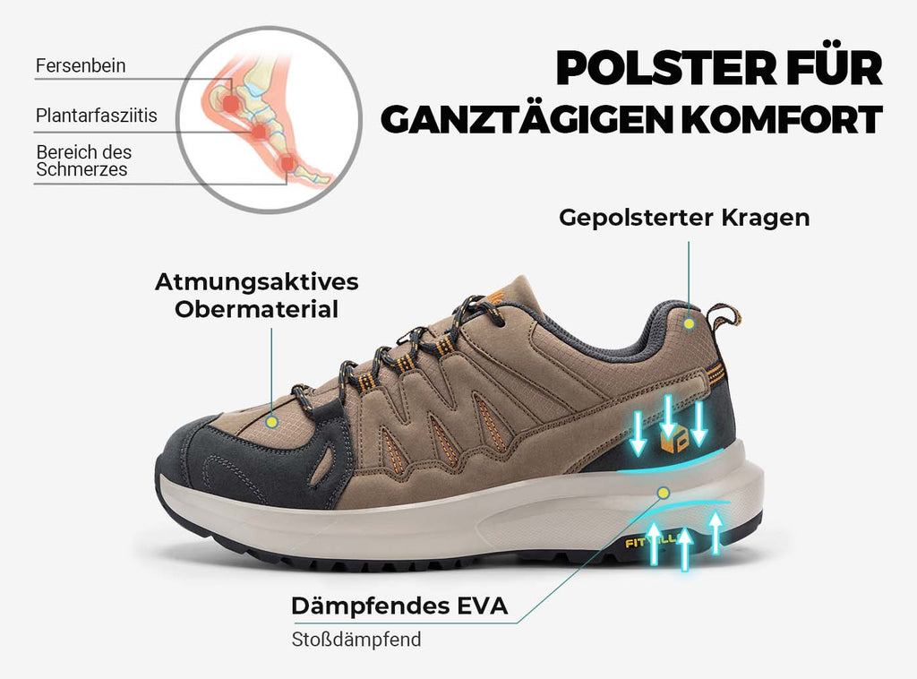 FitVille Herren Low - Top Sturdy Core Wanderschuhe V3 - 11